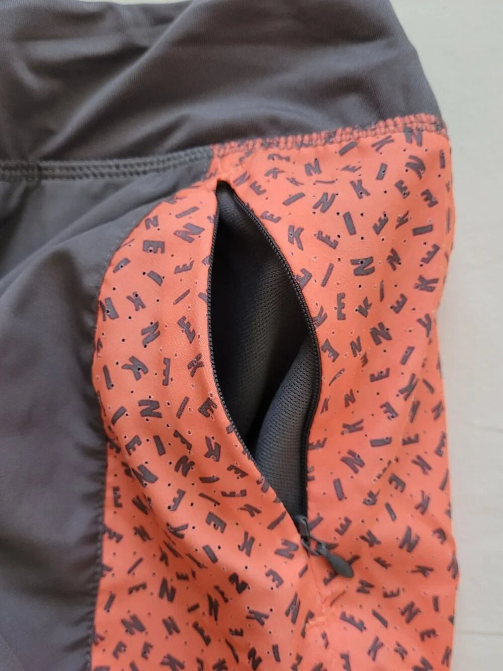 Nike Dri Fit Girls Athletic Shorts Activewear Running Coral Gray Medium - Picture 12 of 12